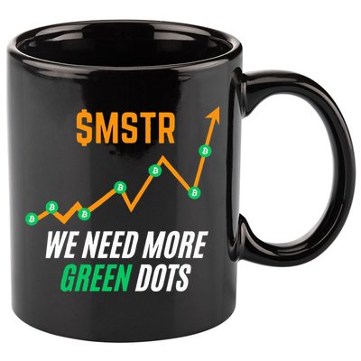 $Mstr We Need More Green Dots Microstrategy Bitcoin 11oz C Handle Ceramic Mug