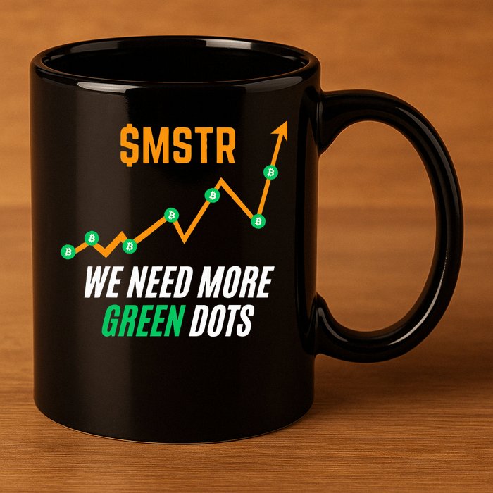 $Mstr We Need More Green Dots Microstrategy Bitcoin 11oz C Handle Ceramic Mug