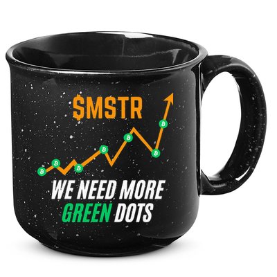 $Mstr We Need More Green Dots Microstrategy Bitcoin 15oz Campfire Ceramic Mug