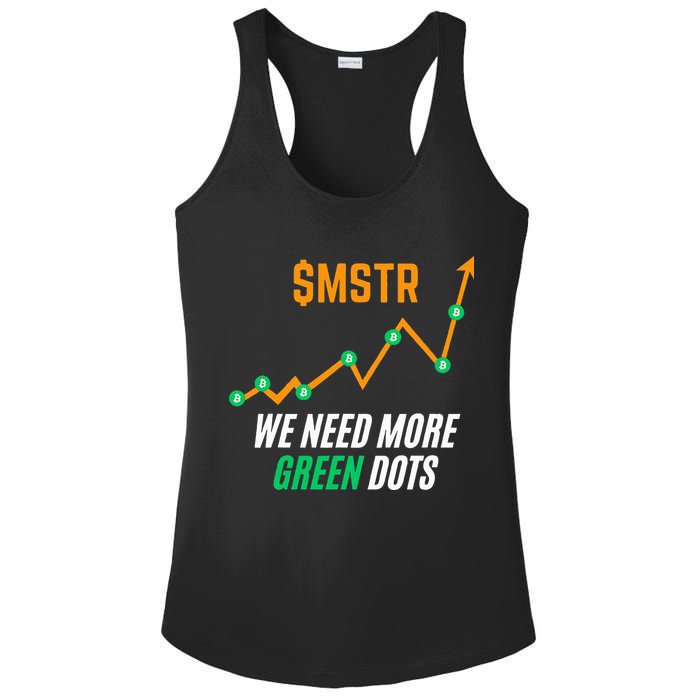 $Mstr We Need More Green Dots Microstrategy Bitcoin Ladies PosiCharge Competitor Racerback Tank