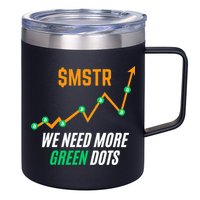 $Mstr We Need More Green Dots Microstrategy Bitcoin 12oz Stainless Steel Coffee Mug