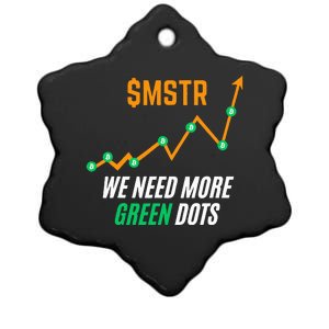 $Mstr We Need More Green Dots Microstrategy Bitcoin Ceramic Star Ornament