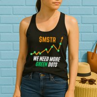 $Mstr We Need More Green Dots Microstrategy Bitcoin Womens Tank Top