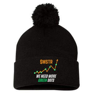 $Mstr We Need More Green Dots Microstrategy Bitcoin Pom Pom 12in Knit Beanie