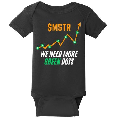 $Mstr We Need More Green Dots Microstrategy Bitcoin Baby Bodysuit