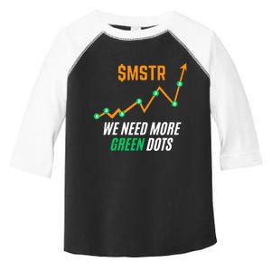 $Mstr We Need More Green Dots Microstrategy Bitcoin Toddler Fine Jersey T-Shirt