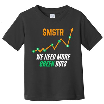 $Mstr We Need More Green Dots Microstrategy Bitcoin Toddler T-Shirt