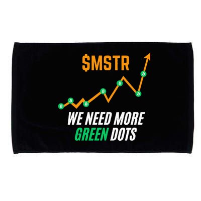 $Mstr We Need More Green Dots Microstrategy Bitcoin Microfiber Hand Towel