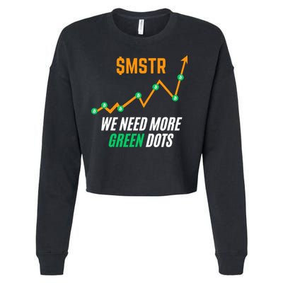 $Mstr We Need More Green Dots Microstrategy Bitcoin Cropped Pullover Crew