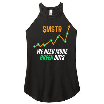 $Mstr We Need More Green Dots Microstrategy Bitcoin Women's Perfect Tri Rocker Tank