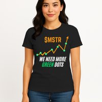 $Mstr We Need More Green Dots Microstrategy Bitcoin Womens T-Shirt