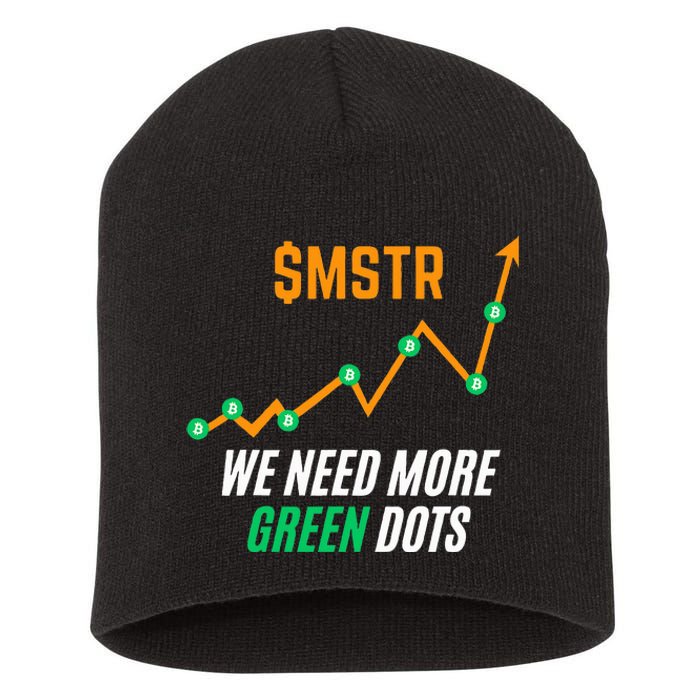 $Mstr We Need More Green Dots Microstrategy Bitcoin Short Acrylic Beanie