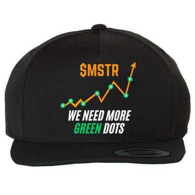 $Mstr We Need More Green Dots Microstrategy Bitcoin Wool Snapback Cap