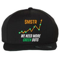 $Mstr We Need More Green Dots Microstrategy Bitcoin Wool Snapback Cap