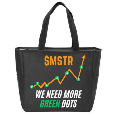 $Mstr We Need More Green Dots Microstrategy Bitcoin Zip Tote Bag