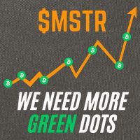 $Mstr We Need More Green Dots Microstrategy Bitcoin Cotton Canvas Backpack