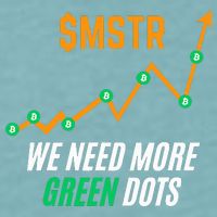 $Mstr We Need More Green Dots Microstrategy Bitcoin Sueded Cloud Jersey T-Shirt