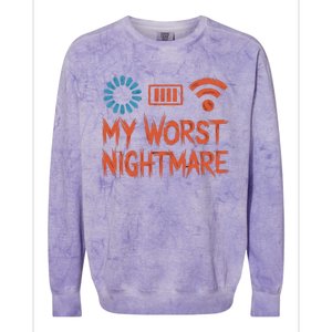 My Worst Nightmare Funny Funny Gift For Gamers Funny Gift Colorblast Crewneck Sweatshirt