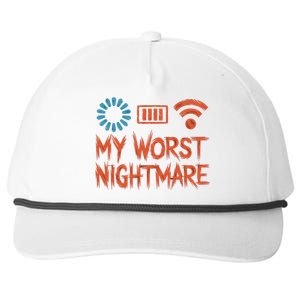 My Worst Nightmare Funny Funny Gift For Gamers Funny Gift Snapback Five-Panel Rope Hat