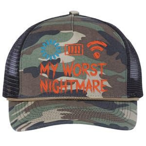 My Worst Nightmare Funny Funny Gift For Gamers Funny Gift Retro Rope Trucker Hat Cap