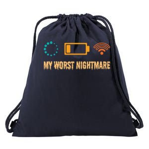 My Worst Nightmare Funny Funny Gift For Gamers Meaningful Gift Drawstring Bag