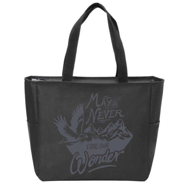 May We Never Lose Our Wonder Nature Zip Tote Bag