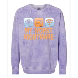 My Worst Nightmare Funny Funny Gift For Gamers Gift Colorblast Crewneck Sweatshirt