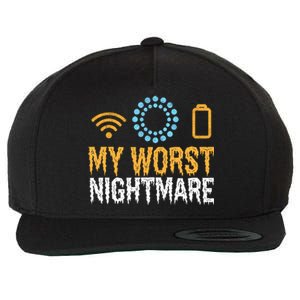 My Worst Nightmare Funny Funny Gift For Gamers Gift Wool Snapback Cap