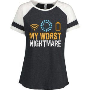 My Worst Nightmare Funny Funny Gift For Gamers Gift Enza Ladies Jersey Colorblock Tee