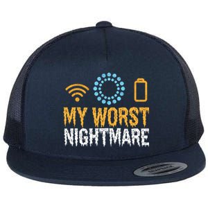 My Worst Nightmare Funny Funny Gift For Gamers Gift Flat Bill Trucker Hat