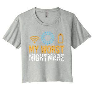 My Worst Nightmare Funny Funny Gift For Gamers Gift Women's Crop Top Tee