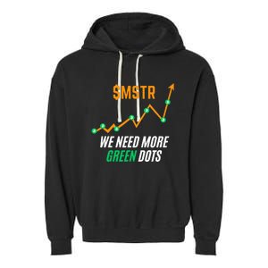 $Mstr We Need More Green Dots Microstrategy Bitcoin Garment-Dyed Fleece Hoodie