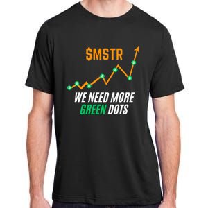 $Mstr We Need More Green Dots Microstrategy Bitcoin Adult ChromaSoft Performance T-Shirt