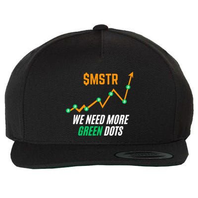 $Mstr We Need More Green Dots Microstrategy Bitcoin Wool Snapback Cap