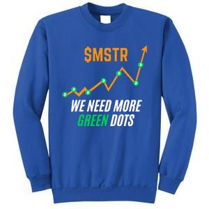 $Mstr We Need More Green Dots Microstrategy Bitcoin Sweatshirt