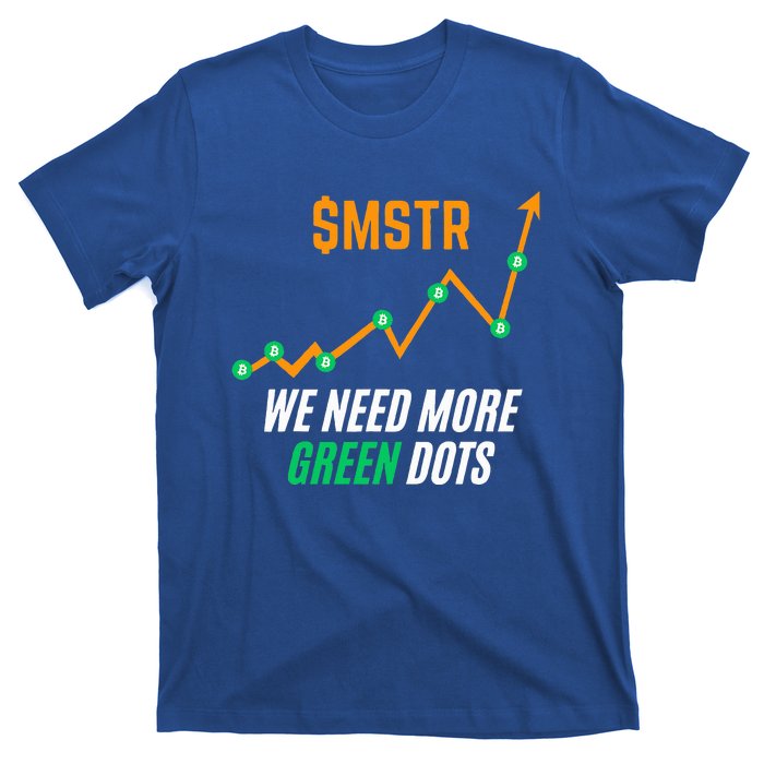 $Mstr We Need More Green Dots Microstrategy Bitcoin T-Shirt