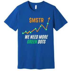 $Mstr We Need More Green Dots Microstrategy Bitcoin Premium T-Shirt