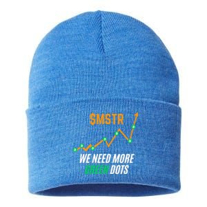 $Mstr We Need More Green Dots Microstrategy Bitcoin Sustainable Knit Beanie