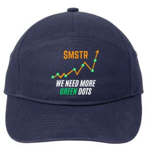 $Mstr We Need More Green Dots Microstrategy Bitcoin 7-Panel Snapback Hat