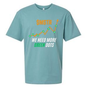 $Mstr We Need More Green Dots Microstrategy Bitcoin Sueded Cloud Jersey T-Shirt