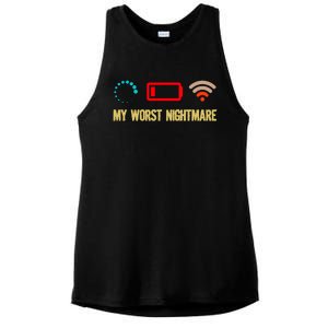 My Worst Nightmare Sarcastic Cool Gamers Humor Funny Saying Cool Gift Ladies PosiCharge Tri-Blend Wicking Tank