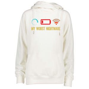 My Worst Nightmare Sarcastic Cool Gamers Humor Funny Saying Cool Gift Womens Funnel Neck Pullover Hood