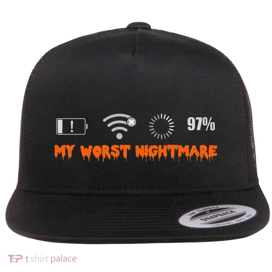 My Worst Nightmare Funny Gifts For Gamers Aviation Flat Bill Trucker Hat