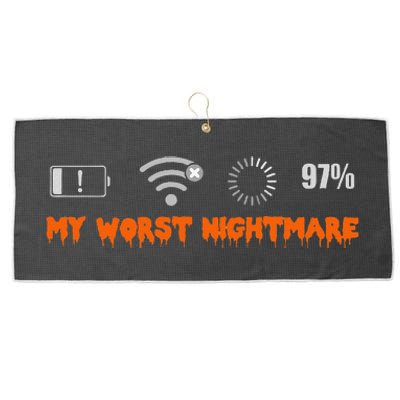 My Worst Nightmare Funny Gifts For Gamers Aviation Large Microfiber Waffle Golf Towel