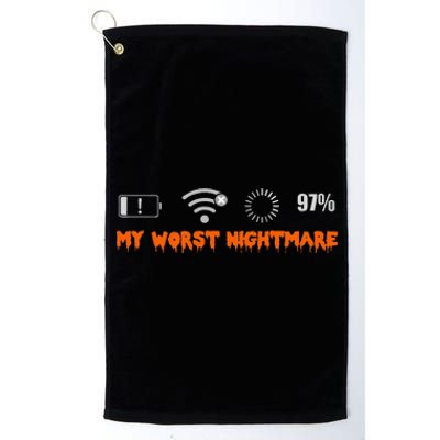 My Worst Nightmare Funny Gifts For Gamers Aviation Platinum Collection Golf Towel