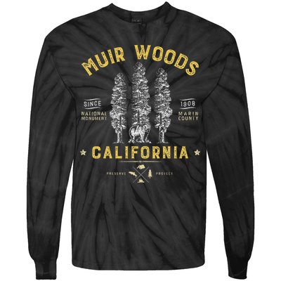 Muir Woods National Monument California Redwood Park Tie-Dye Long Sleeve Shirt