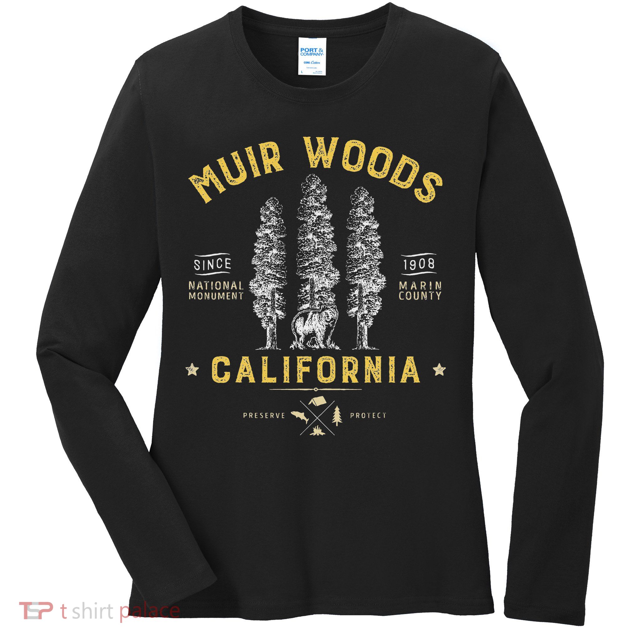 Muir Woods National Monument California Redwood Park Ladies Long Sleeve Shirt