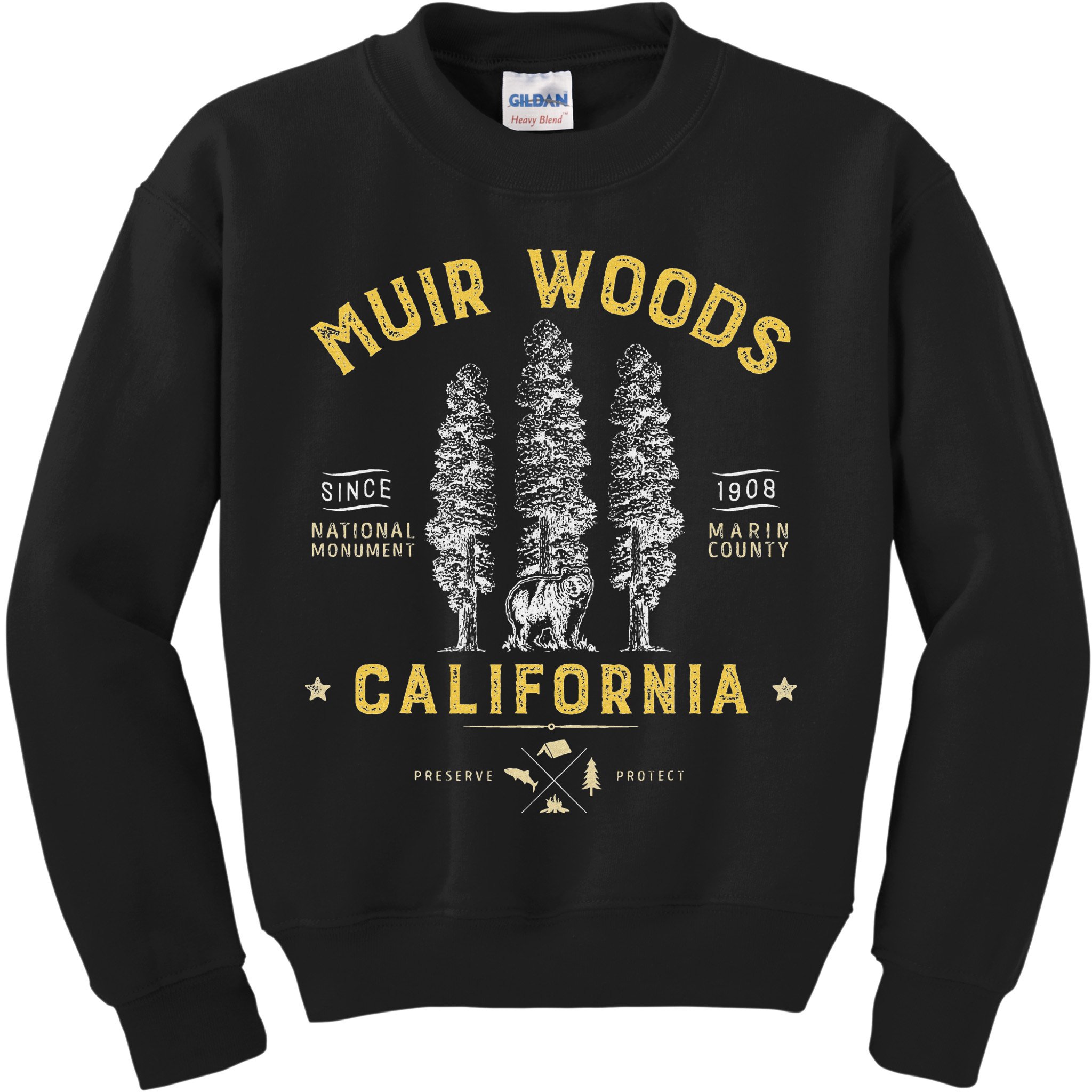 Muir Woods National Monument California Redwood Park Kids Sweatshirt