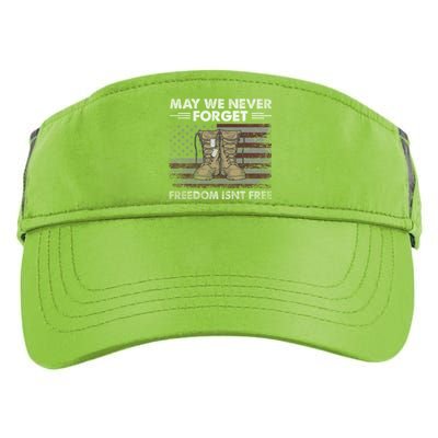 May We Never Forget; Freedom Isnt Free Cute Gift Adult Drive Performance Visor