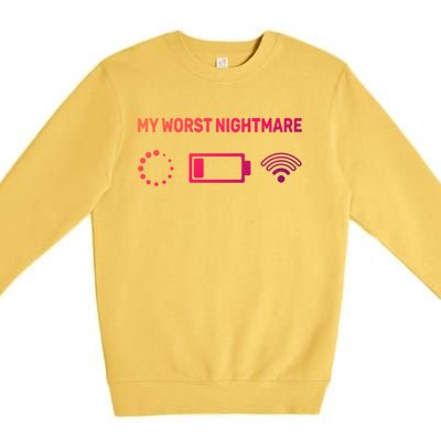 My Worst Nightmare Gift Funny Funny Gift Gamer Great Gift Premium Crewneck Sweatshirt